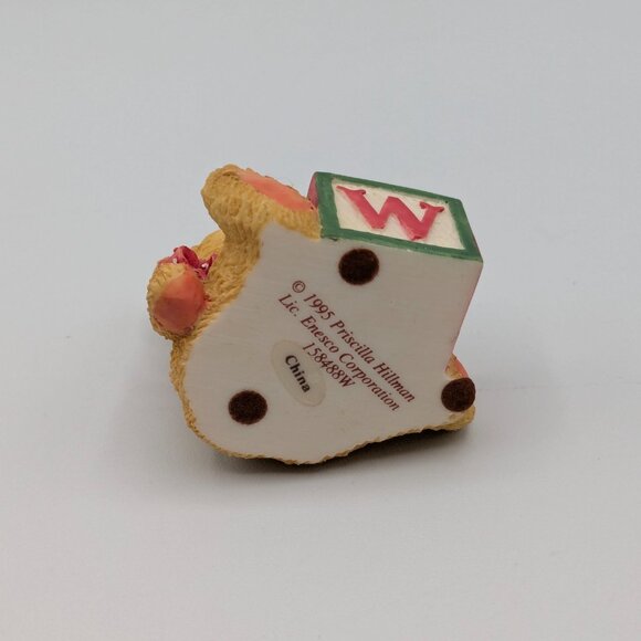 Cherished Teddies Bear with ABC "W" Block (158488W) 1995 - Picture 6 of 9